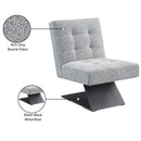 Meridian Zeal Grey Boucle Fabric Accent Chair IMAGE 9