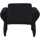 Meridian Fleurette Black Velvet Accent Chair IMAGE 3