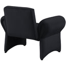 Meridian Fleurette Black Velvet Accent Chair IMAGE 5