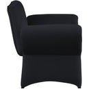 Meridian Fleurette Black Velvet Accent Chair IMAGE 6