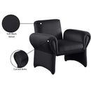 Meridian Fleurette Black Velvet Accent Chair IMAGE 9