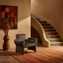 Meridian Fleurette Brown Velvet Accent Chair IMAGE 2
