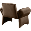 Meridian Fleurette Brown Velvet Accent Chair IMAGE 5