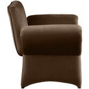 Meridian Fleurette Brown Velvet Accent Chair IMAGE 6