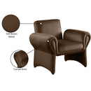 Meridian Fleurette Brown Velvet Accent Chair IMAGE 9
