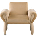 Meridian Fleurette Camel Velvet Accent Chair IMAGE 4