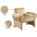 Meridian Fleurette Camel Velvet Accent Chair IMAGE 9