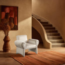 Meridian Fleurette Cream Velvet Accent Chair IMAGE 2