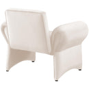 Meridian Fleurette Cream Velvet Accent Chair IMAGE 5
