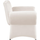 Meridian Fleurette Cream Velvet Accent Chair IMAGE 6