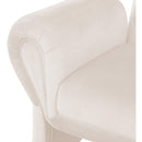 Meridian Fleurette Cream Velvet Accent Chair IMAGE 7