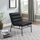 Meridian Burke Black Vegan Leather Accent Chair IMAGE 2
