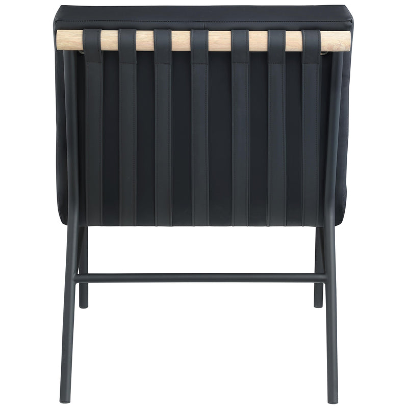 Meridian Burke Black Vegan Leather Accent Chair IMAGE 3