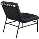 Meridian Burke Black Vegan Leather Accent Chair IMAGE 4