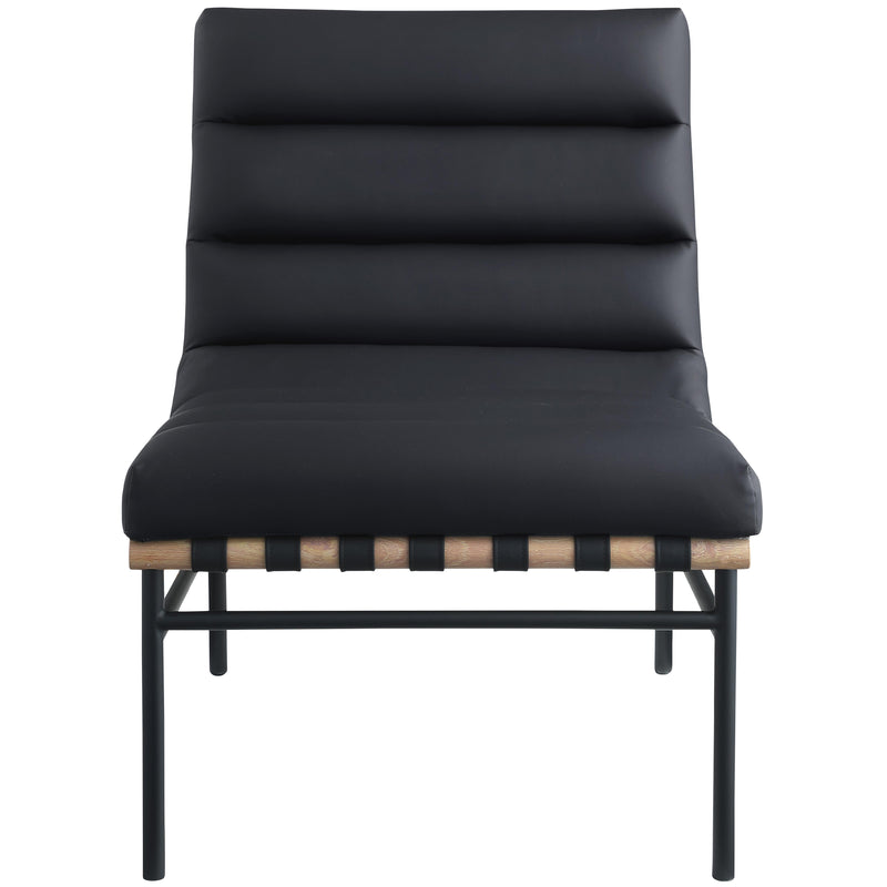 Meridian Burke Black Vegan Leather Accent Chair IMAGE 5