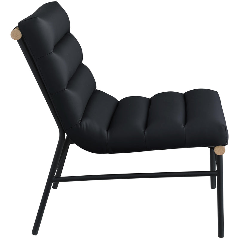 Meridian Burke Black Vegan Leather Accent Chair IMAGE 6