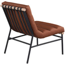 Meridian Burke Cognac Vegan Leather Accent Chair IMAGE 4