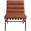 Meridian Burke Cognac Vegan Leather Accent Chair IMAGE 5