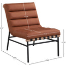 Meridian Burke Cognac Vegan Leather Accent Chair IMAGE 8