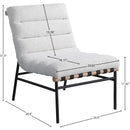 Meridian Burke Cream Boucle Fabric Accent Chair IMAGE 8