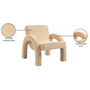 Meridian Corduroy Beige Corduroy Fabric Accent Chair IMAGE 10