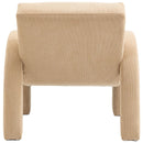 Meridian Corduroy Beige Corduroy Fabric Accent Chair IMAGE 3