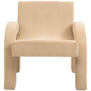 Meridian Corduroy Beige Corduroy Fabric Accent Chair IMAGE 4