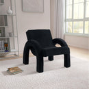 Meridian Corduroy Black Corduroy Fabric Accent Chair IMAGE 2