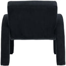 Meridian Corduroy Black Corduroy Fabric Accent Chair IMAGE 3