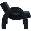 Meridian Corduroy Black Corduroy Fabric Accent Chair IMAGE 5