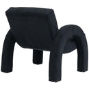 Meridian Corduroy Black Corduroy Fabric Accent Chair IMAGE 6