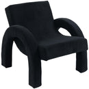 Meridian Corduroy Black Corduroy Fabric Accent Chair IMAGE 7