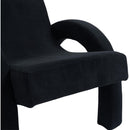Meridian Corduroy Black Corduroy Fabric Accent Chair IMAGE 8