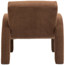 Meridian Corduroy Brown Corduroy Fabric Accent Chair IMAGE 3