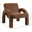 Meridian Corduroy Brown Corduroy Fabric Accent Chair IMAGE 9