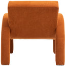 Meridian Corduroy Cognac Corduroy Fabric Accent Chair IMAGE 3