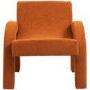 Meridian Corduroy Cognac Corduroy Fabric Accent Chair IMAGE 4