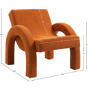 Meridian Corduroy Cognac Corduroy Fabric Accent Chair IMAGE 9