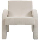 Meridian Corduroy Cream Corduroy Fabric Accent Chair IMAGE 4