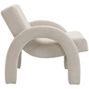 Meridian Corduroy Cream Corduroy Fabric Accent Chair IMAGE 5