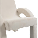 Meridian Corduroy Cream Corduroy Fabric Accent Chair IMAGE 8