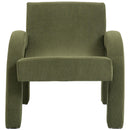 Meridian Corduroy Green Corduroy Fabric Accent Chair IMAGE 4