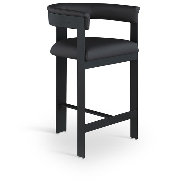 Meridian Romeo Black Vegan Leather Counter Stool IMAGE 1