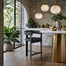 Meridian Romeo Black Vegan Leather Counter Stool IMAGE 2