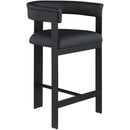 Meridian Romeo Black Vegan Leather Counter Stool IMAGE 3