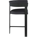 Meridian Romeo Black Vegan Leather Counter Stool IMAGE 4