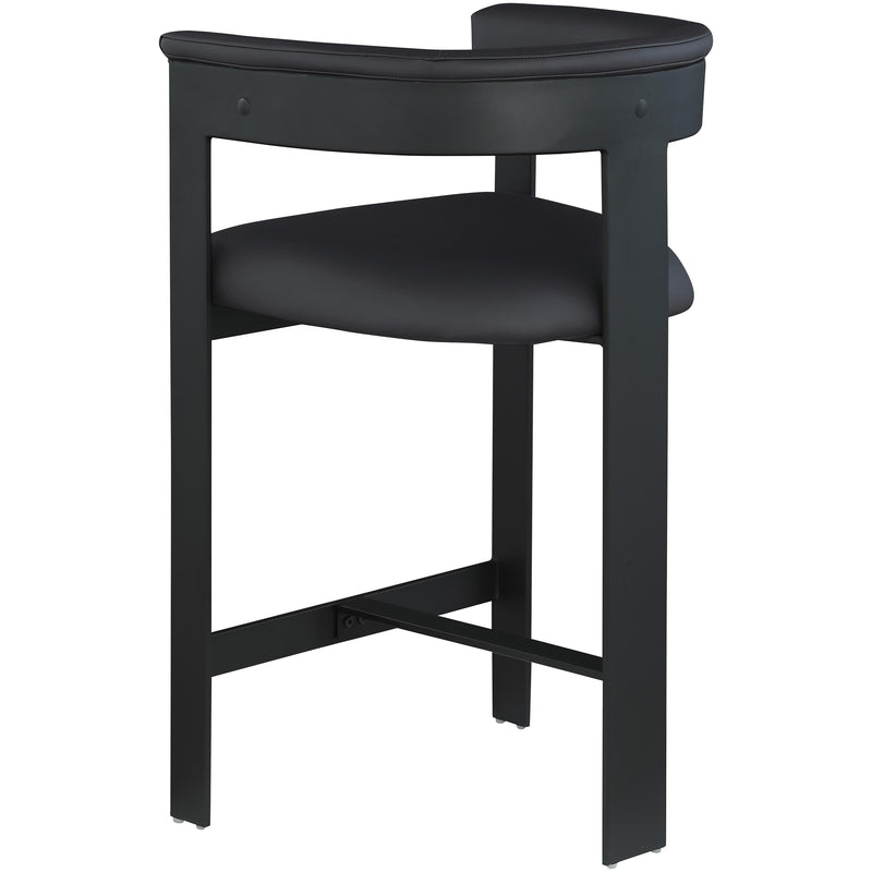 Meridian Romeo Black Vegan Leather Counter Stool IMAGE 5