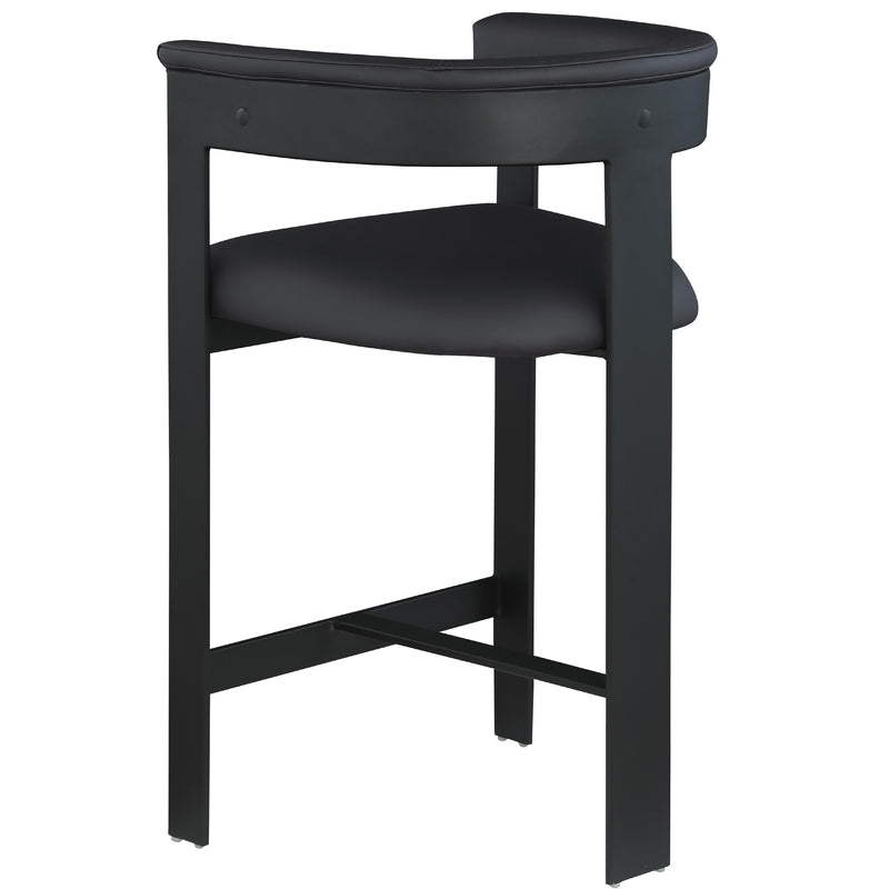 Meridian Romeo Black Vegan Leather Counter Stool IMAGE 6