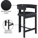 Meridian Romeo Black Vegan Leather Counter Stool IMAGE 8