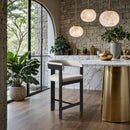 Meridian Romeo Cream Vegan Leather Counter Stool IMAGE 2